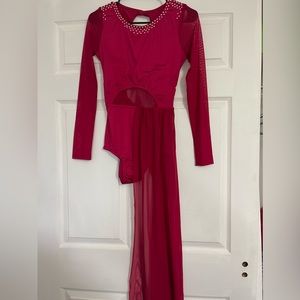 Weissman Red Medium Adult Dance Costume